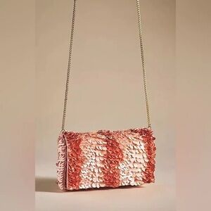 Anthropologie Pink Sequin Crossbody Bag